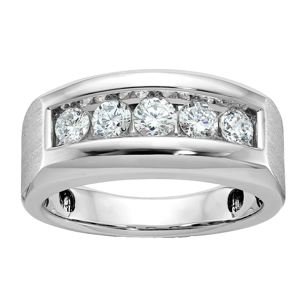 Anillos De Oro Blanco para Hombre 10 Anillo