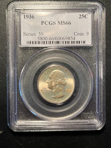 1936 Washington Quarter PCGS MS66 Stunner
