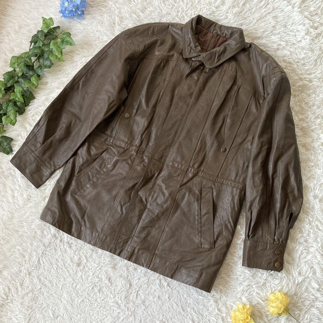 90s Vintage Bogard Leather Jacket Petsgarry Brown Old Clothing Men s L Size