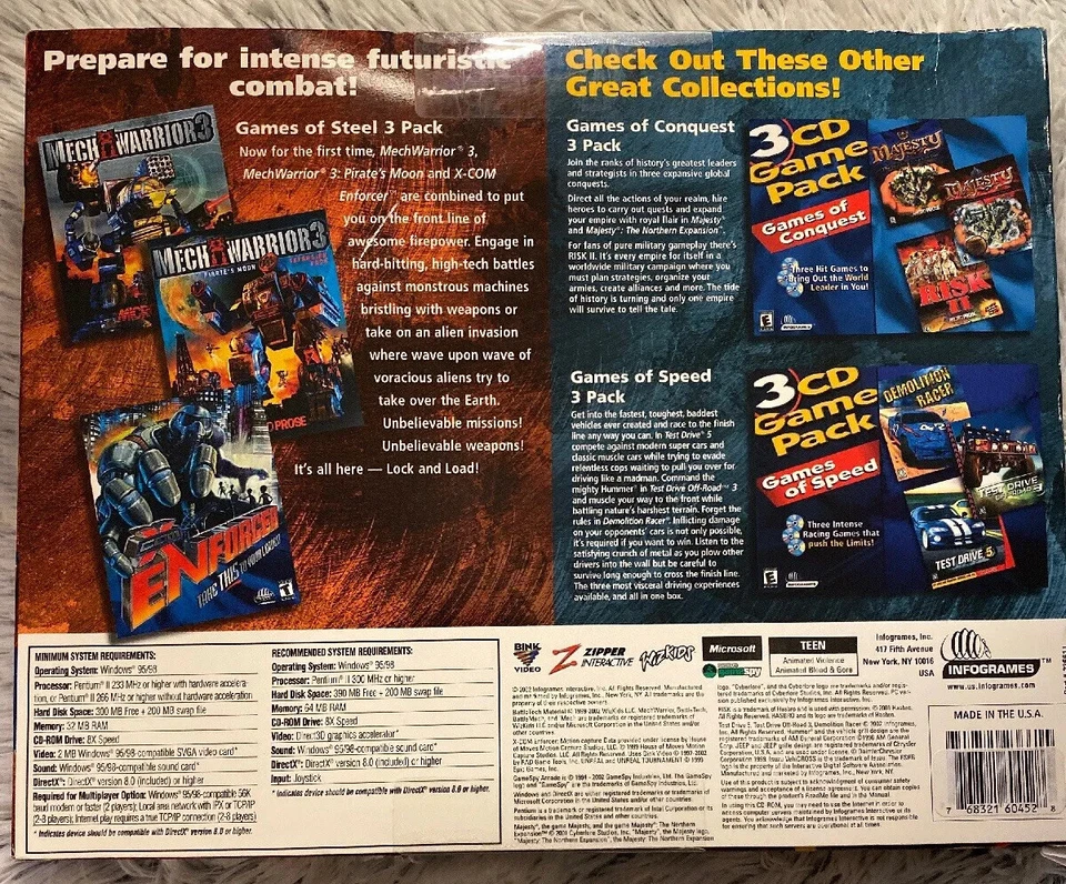 Mech Warrior 3 Mech Warrior 3 Pirates Moon X Com Enforcer 3 Pack New Sealed - Image 4 of 4