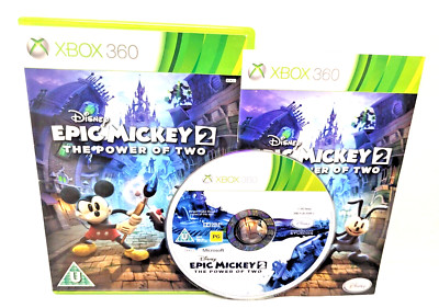 Xbox 360 Disney Epic Mickey 2 The Power of Two EXCELLENT Condition KIDS Game PAL