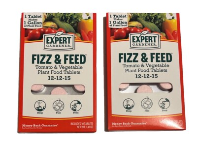2-Boxes Expert Gardener Fizz & Feed Tomato/Vegetable Plant Food Tablets 12-12-15