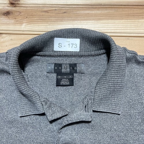 Vintage 90s Nike Golf Tiger Woods Grey Polo Button Shirt Size XL Gray’s - Picture 9 of 9