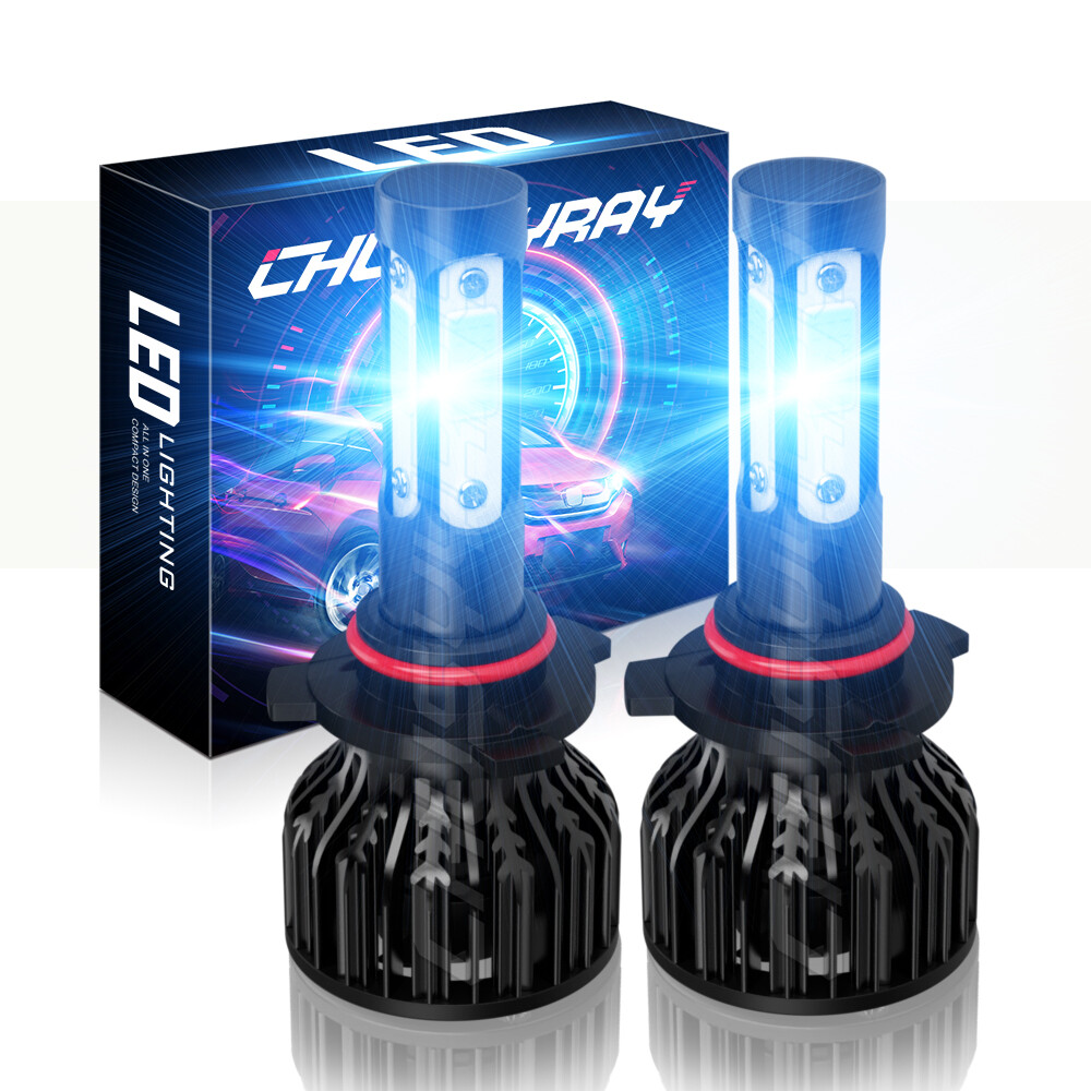 4-Sides 9005 LED Headlight Conversion Kit High Low Beam Bulbs 8000K Super Bright