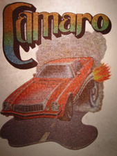 CHEVY CAMARO 1970's VINTAGE MUSCLE CAR IRON ON TRANSFER NICE B-17