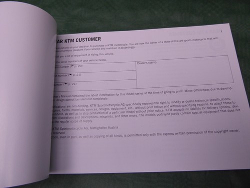 Manual KTM RC 125 2015 ( Int.b ) Owners Manual English Language - Picture 4 of 7