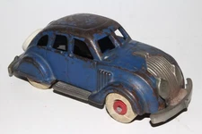 Hubley 1930's Cast Iron Chrysler Airflow Sedan, 6 inch version, Original