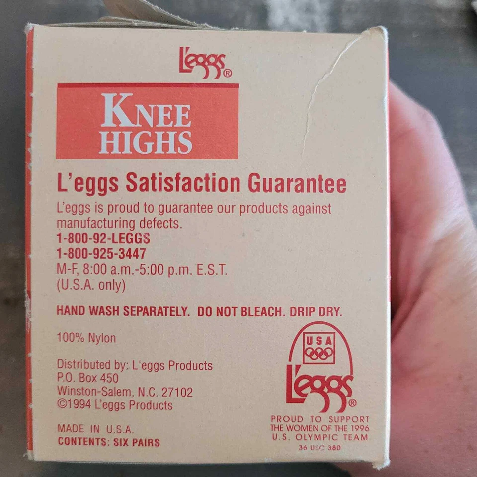 Leggings de colección hasta la rodilla nailon negro 4 pares puntera transparente 1994  Foto 2 de 3