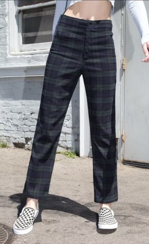 brandy melville green/navy/black plaid 