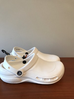 white women's crocs size 7