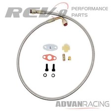 36 Turbo Oil Feed Line 90 Degree 4an Female To Straight 4an Female Ss Braid