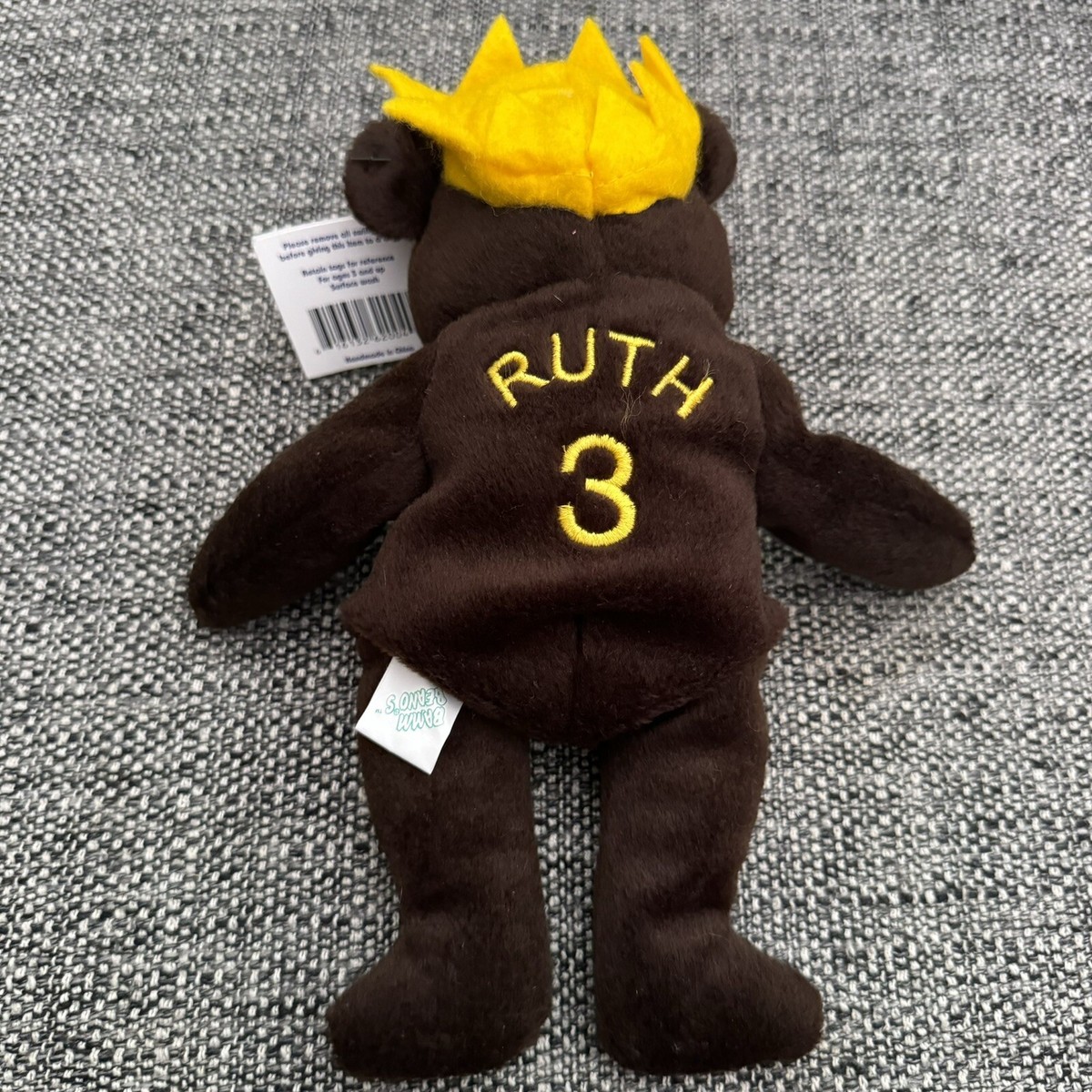 MLB Babe Ruth #3 Home Run # 60 Beanie Baby Salvino's BAMM