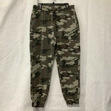 Refuge Womens Green Classic Camouflage Relaxed Stretch Cargo Jogger Pants Size M