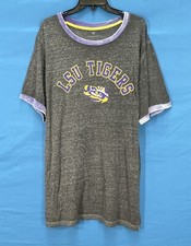 COLOSSEUM Louisiana State University EYE OF THE TIGER Thin Knit T-SHIRT TOP XL