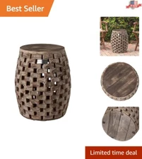 Chic Maya Oval Garden Stool - Lightweight Wood Stool for Indoor/Outdoor Use