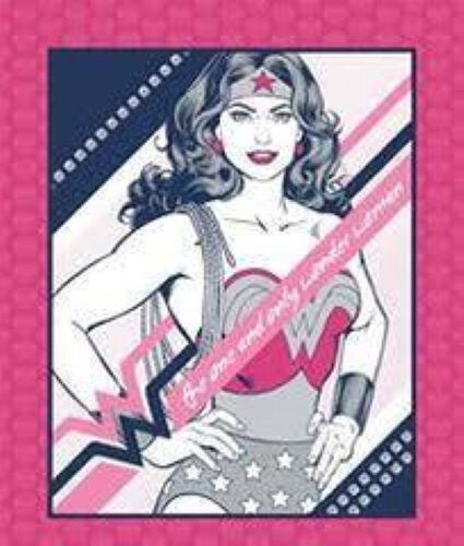THE ONE AND ONLY WONDER WOMAN DC COMICS JUSTICE LEAGUE QUILT PANEL FABRIC SEWING - Picture 1 of 1