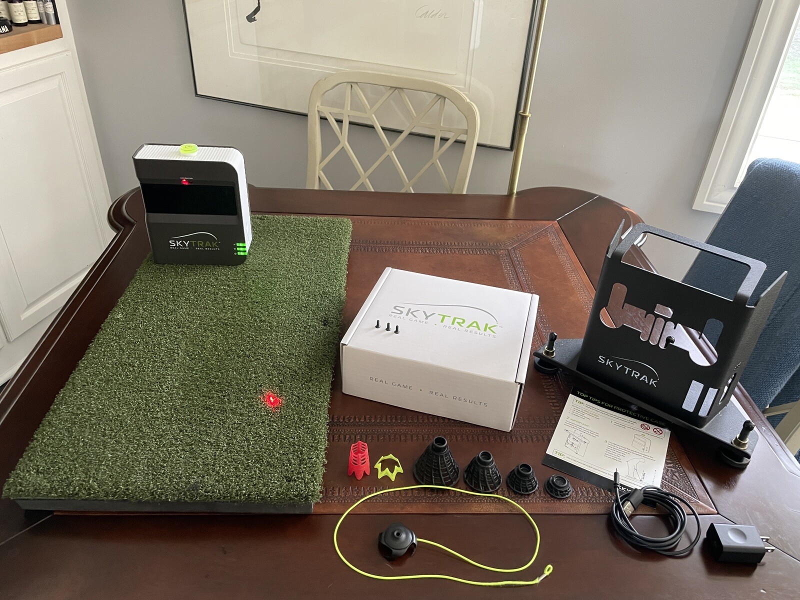 Skytrak Golf Launch Monitor w/ Protective Case And DIY Divot Action Hitting Mat eBay