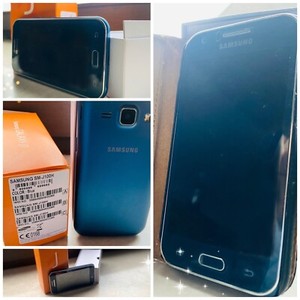 - wie neu Samsung Galaxy J SM-J100H 4GB Blau Displayfolie Hülle (Akku defekt) -