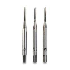 12 BA THREADING TAPS SET OF FIRST SECOND TAPER BA THREAD RDGTOOLS