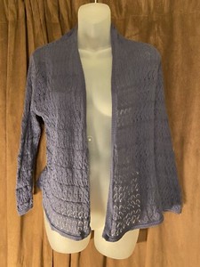 Old Navy Womans No Button Short Sleeve blue cardigan size M
