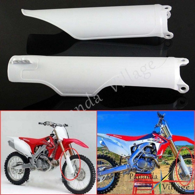 Fork Guard Protector Cover White For Honda CR125 CR250 CRF250 CRF450 04