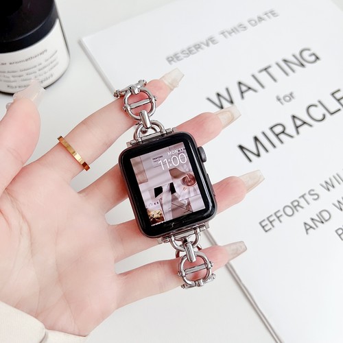 Per Apple iWatch Cinturino Ultra Serie 10 9 8 7 SE 6 Cinturino Donna Catena Braccialetto - Foto 2 di 12