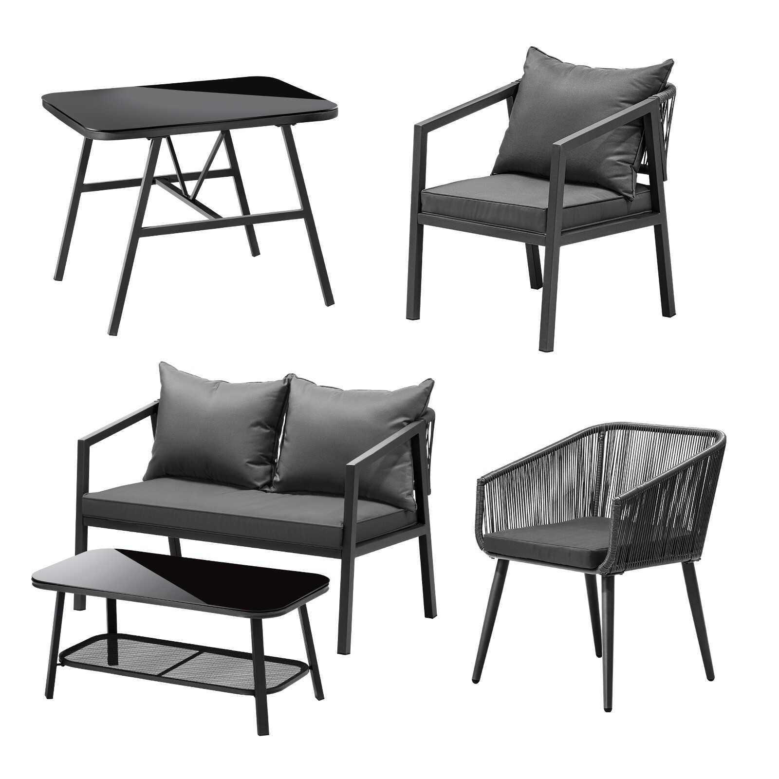 Livsip Outdoor Furniture Setting Lounge Sofa Table Chair Garden Patio