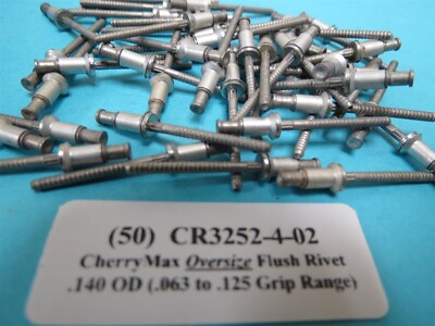 CR3252-4-02 CherryMax Oversize Flush Rivet .140 OD Grip Range .063