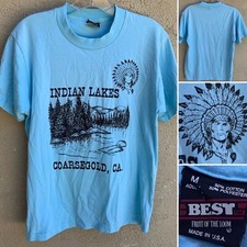 Vintage Indian Lakes Coarsegold CA T Shirt Made In USA 90s M