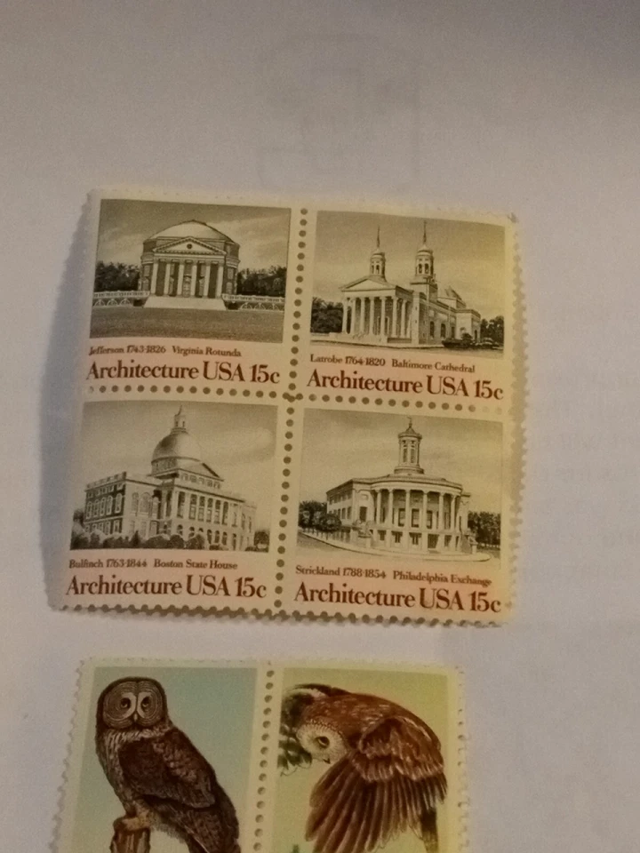 MINT NH OG TWO 15 CENT STAMP BLOCKS CV 8.20 - Image 2 of 4