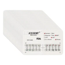 50X AZDENT Dental Orthodontic Metal Brackets Braces Standard MBT.018 Hooks 3-4-5