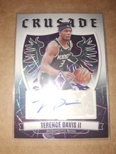 2023-24 Panini Phoenix Basketball Terence Davis II Crusade Auto /99 Kings CS-TDA