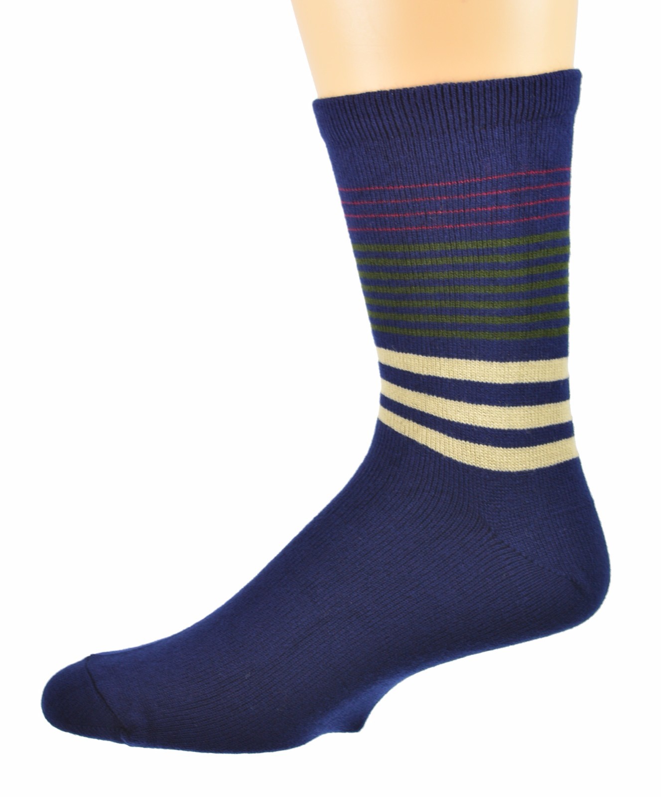 Sierra Socks Striped Mens' Crew Socks Outdoor Warm Acrylic Crew Socks-image