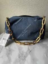 Brandon Blackwood Valentina Medium Denim Chain Shoulder Bag