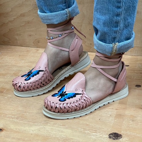 Women's Huarache Artesenal Mexicano Mexican sandals Multiple Designs Ankle Strap - Picture 15 of 18