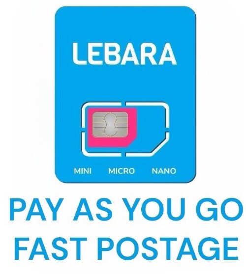 LEBARA SIM Card PAYG Nano/Micro/Standard TRIO SIM CARD UK Pay As You Go 5G eBay