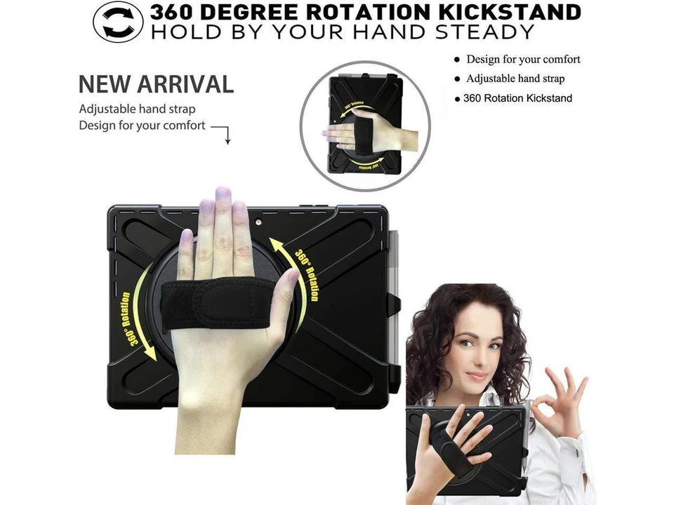 Case For Microsoft Surface Pro 7 Plus 7 6 5 4 LTE with Screen Protector Stand - Image 2 of 4