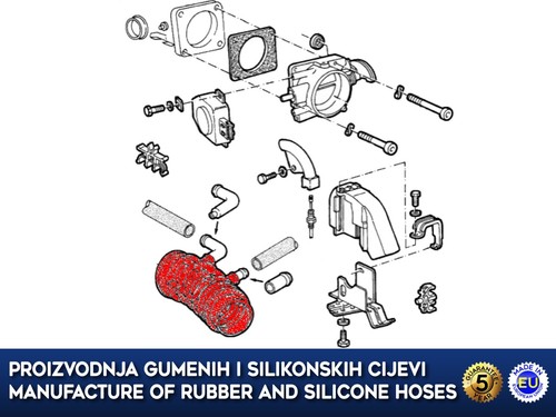 Ersatz Luftansaugschlauch für ALFA ROMEO 164 3.0 V6 NICHT FÜR QV 60544488 - Bild 2 von 2