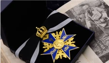 WWI Germany Blue Max Medal Prussia imperial crown badge With Box