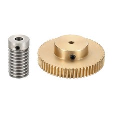 Worm Gear Set 0.8 Module 1:60 Reduction Rate(Gear-4mm Bore, Rod 6mm Bore)