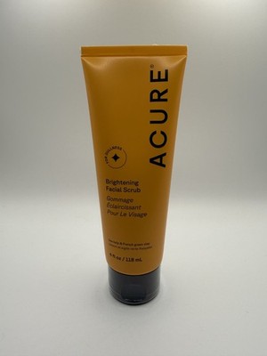 Acure Brightening Facial Scrub - Exfoliating Face Wash For Dullness 4fl oz - New