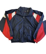 Vtg 80's MacGregor Men Blue Red Nylon ATHLETIC Windbreaker TRACK SUIT Jacket M