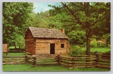 Hodgenville Kentucky Lincoln Boyhood Cabin Knob Creek Chrome Postcard Unposted