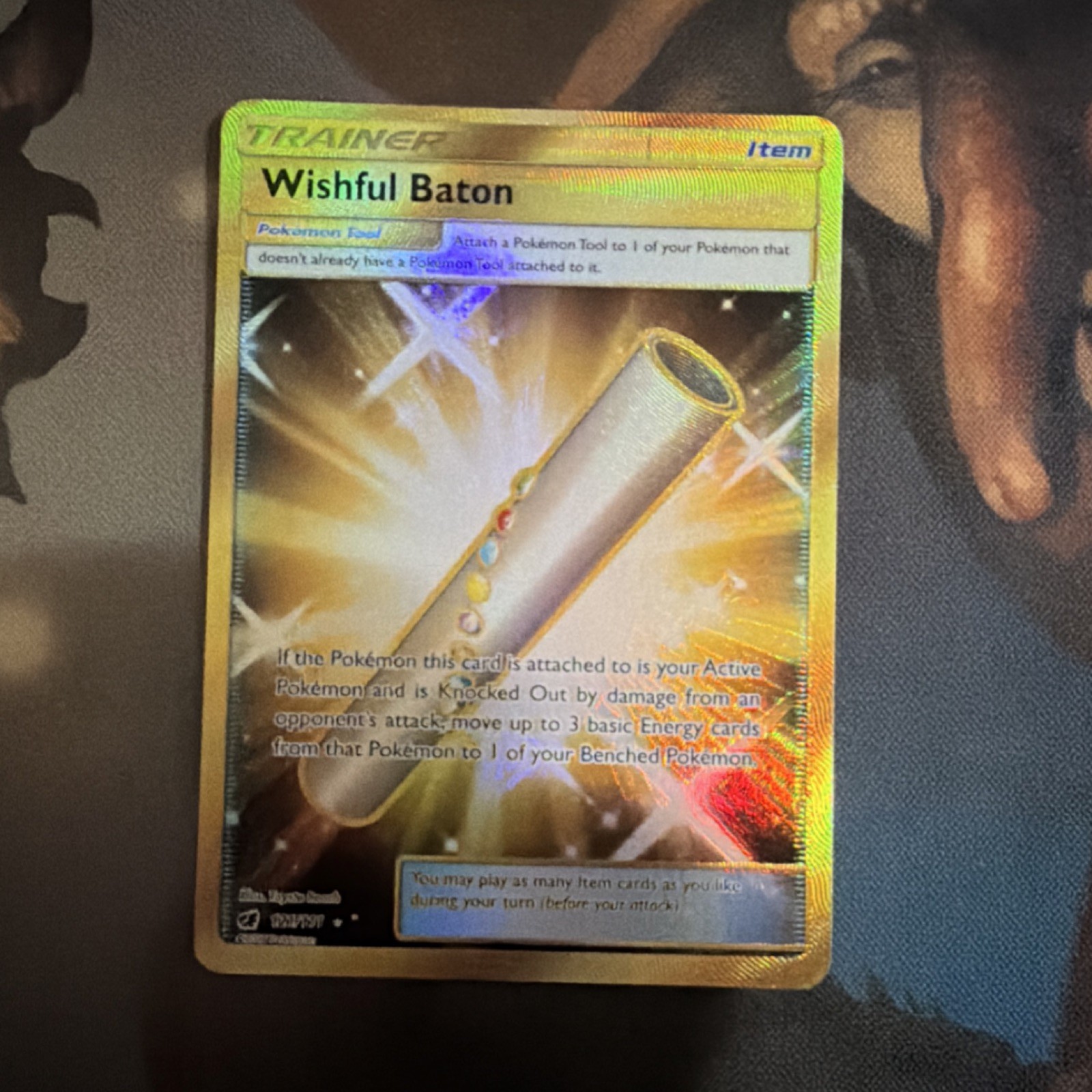 Pokemon TCG Wishful Baton Secret Rare Trainer Sm-Crimson Invasion 121 /111