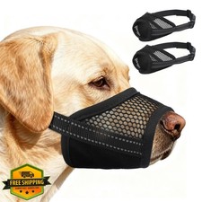 PURRLIA 2pk Dog Muzzle Black XS Anti Bark Bite Breathable
