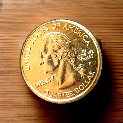 GOLD PLATED 2007-D WASHINGTON U.S. STATE QUARTER  GET YOURS HERE TODAY!
