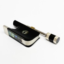 4/4 Viola Frog Button Abalone Inlaid Ebony Nickel Silver Blank Single Eye