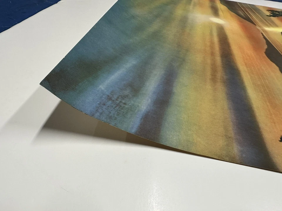 Pôster de viagem Noruega original vintage norueguês ferrovias estaduais sol meia-noite bom - Imagem 3 de 4