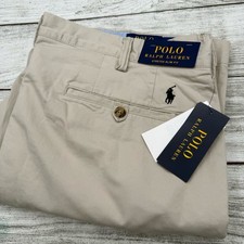 New Polo Ralph Lauren Men's Chino Pants Stretch Classic Fit Khaki 38x30 NWT