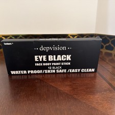 Depvision Eye Black Face Body Paint Stick, Waterproof/Skin Safe/Easy Cleaning